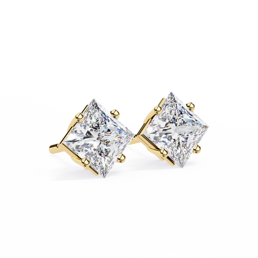 Timeless Princess Cut Lab Diamond Earrings Ethical Brilliance Perfect For Gift