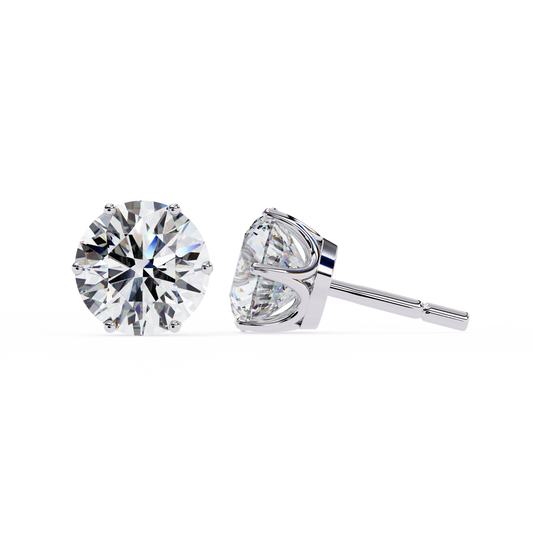 Round Cut Moissanite Diamond Earrings Elevate Your Everyday Look Classy
