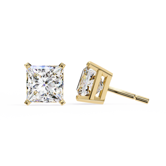 Discover the Beauty of Lab Created Princess Diamond Earrings For Everyday