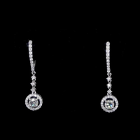 Minimalist 14K Gold Natural Rose-Cut Diamond Drop Earrings By Ivevar