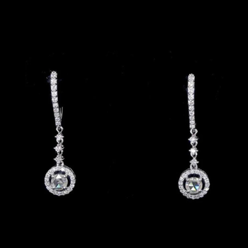 Minimalist 14K Gold Natural Rose-Cut Diamond Drop Earrings By Ivevar
