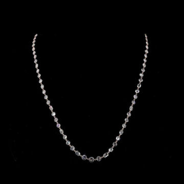 14K Gold Diamond By the Yard Necklace with Natural Rose Cut Diamonds By Ivevar