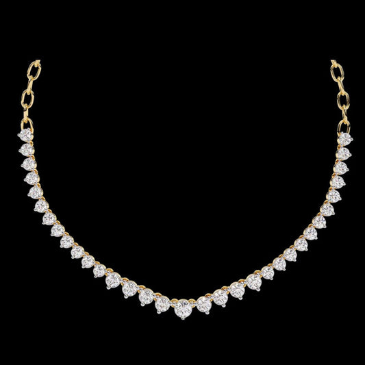 1.29 TCW Eternal Shine Round Cut Lab Grown Diamond Necklace Exquisite Chain For a Luxurious Modern Look