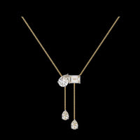 Toi Et Moi Teardrop Moissanite Diamond Necklace