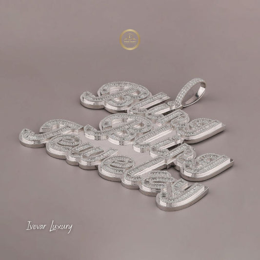 Luxury Custom Pendant Lab Diamond Iced Out Name Necklace