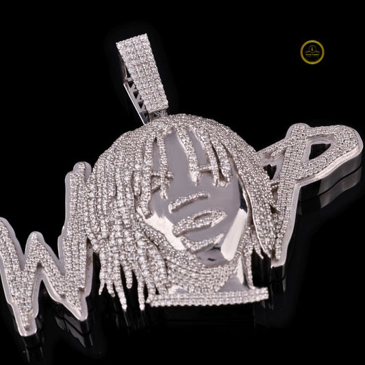 Iced-Out Custom Moissanite Diamond Wop Letter Rapper Figure Pendant Charm