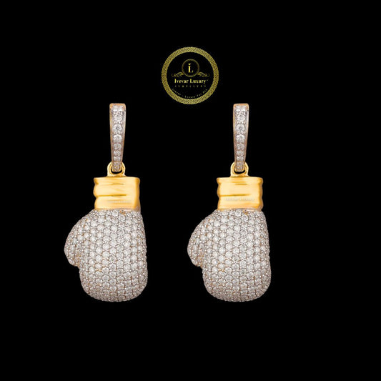 Custom Boxing Glove Moissanite Diamond Iced-Out 3D Fighter Pendant