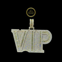 Iced-Out Custom Baguette Moissanite Diamond VIP Letters Hip Hop Pendant