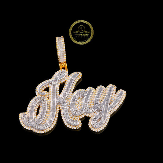 Exclusive Hip Hop Diamond Cross Pendant - 925 Silver & Gold Plated Ivevar