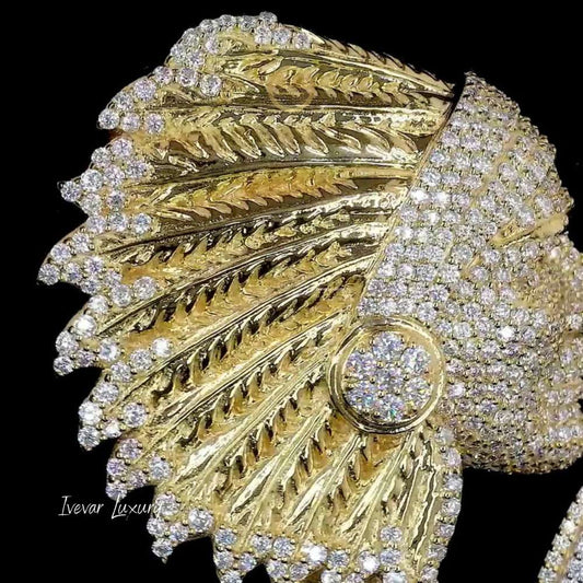 The Chief Heritage Custom Ash Script Lab Diamond 3D Native American Pendant