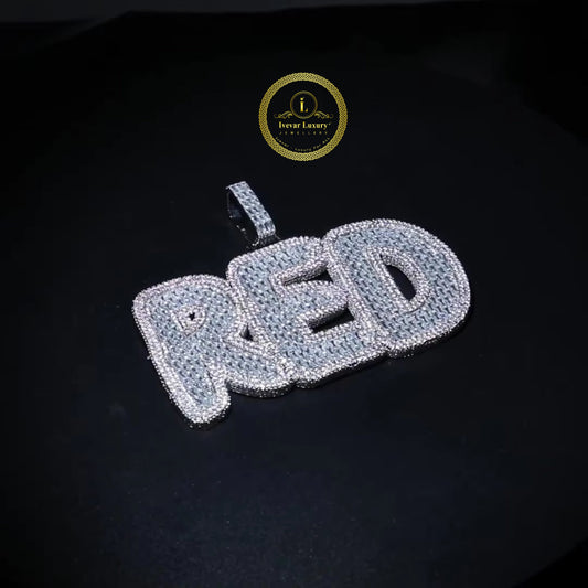 Hip Hop Moissanite Pendant Bling Bling Luxury Iced Out Jewelry Custom Pendant Custom Silver Diamond Letter Charm For Necklace by Ivevar