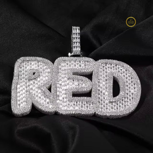 Hip Hop Moissanite Pendant Bling Bling Luxury Iced Out Jewelry Custom Pendant Custom Silver Diamond Letter Charm For Necklace by Ivevar