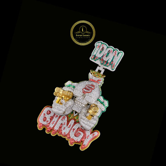 Lab-Grown Diamond Hip Hop Pendant  Custom Letter Name Design That Passes Diamond Tester by Ivevar