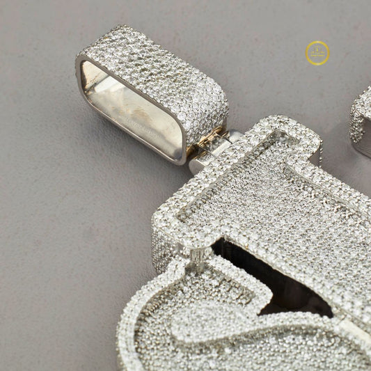 Custom Bubble Letter SLB Drip Lab Diamond Iced-Out High Quality Pendant