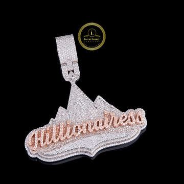 Custom Iced-Out Statement Pendant with Moissanite Diamond Detailing and Enamel Accents