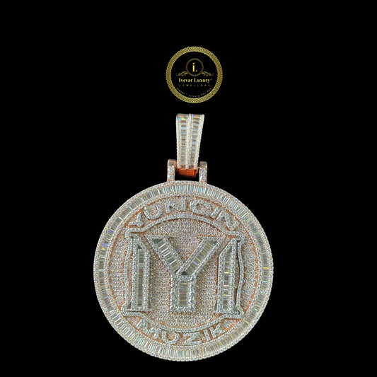Customized Hip Hop Yungin Muzik Lab Diamond Iced-Out Medallion Pendant