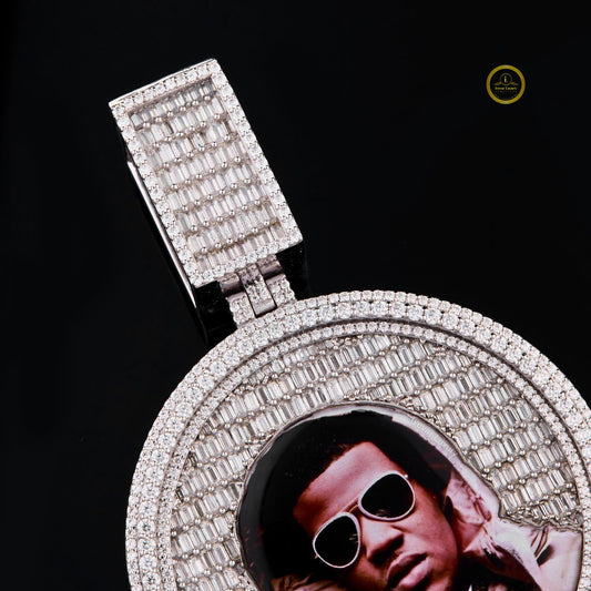 Personalized Lab Diamond Photo Pendant in Custom Memorial Jewelry