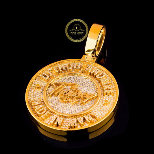 Moissanite Halo Pendant - VVS Diamond Jewelry by Ivevar