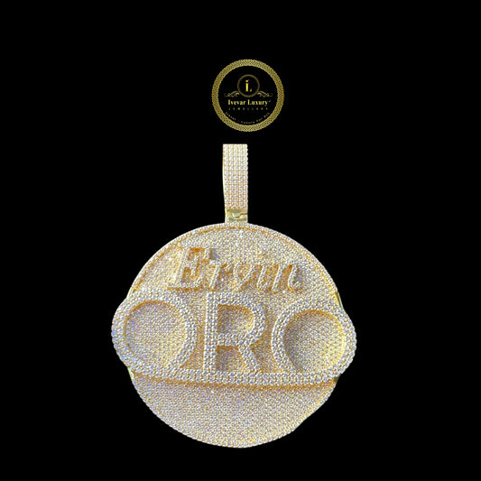 Custom From ERVIN ORO Moissanite Diamond Iced-Out 3D Medallion Pendant