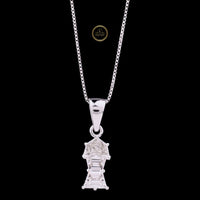 Abstract Multi Stone Necklace Connector with Prong Set Lab Grown Diamonds