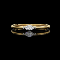 0.10 TCW Majesty Moissanite Diamond Solitaire Ring in Marquise Cut By Ivevar For Special Occasion