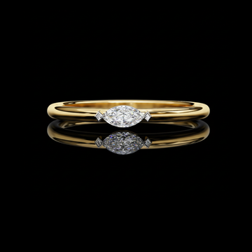 0.10 TCW Majesty Moissanite Diamond Solitaire Ring in Marquise Cut By Ivevar For Special Occasion