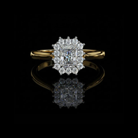 Radiant Cut Lab Grown Diamond Halo Ring