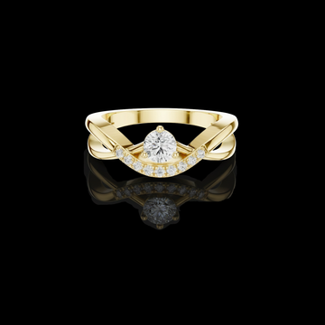 0.50 CT Embrace Moissanite Diamond Ring A Graceful Fusion of Radiant and Timeless Sparkle