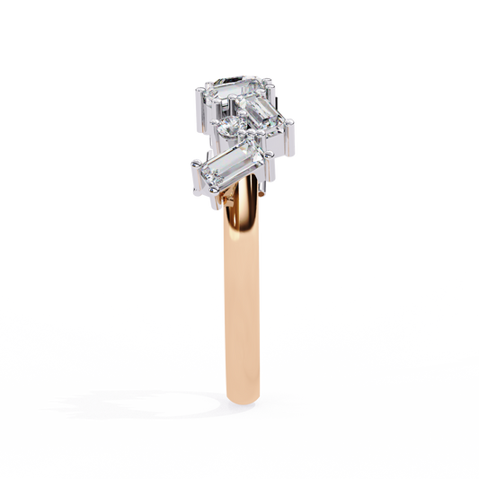Baguette Lab Grown Diamond Geometric Eternity Ring