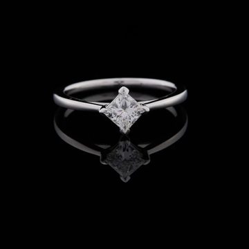 0.70 TCW Glamorous Princess Cut Lab Grown Diamond Solitaire Promise Minimalist Ring