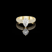 Gorgeous Moissanite Pear Cut Ring For Bridal Look