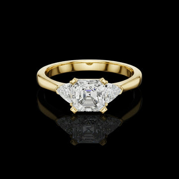 1.00 CT Vibrant Lab Grown Emerald Cut Diamond Ring For Good Time