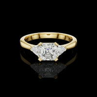 1.00 CT Vibrant Moissanite Emerald Cut Diamond Ring For Good Time