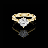 Round Diamond Moissanite Solitaire Engagement Ring