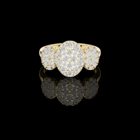 Radiant Oval Shape With Round Cut Moissanite diamond Ring