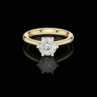 Stunning Round Cut Lab Grown Diamond Engagement Ring