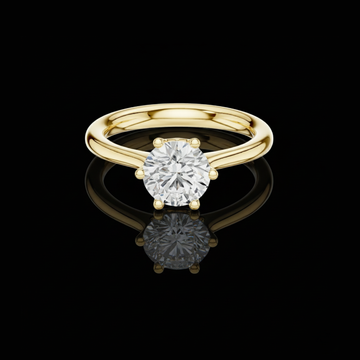 1.17 TCW Dazzling Round Brilliant Moissanite Diamond Solitaire Elegant Six Prong Engagement Ring For Her