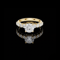 Round Moissanite Diamond Wedding Bridal Ring For Women