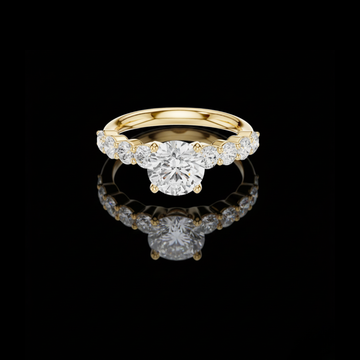 Round Moissanite Diamond Wedding Bridal Ring For Women