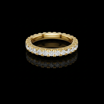 1.26 TCW Luxury Full Eternity Brilliant Round Cut Lab Grown Diamond Ring Scallop Set Luxury Stacking Ring for Anniversary
