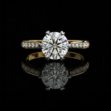 1.29 CT Affordable Luxury Lab Grown Round Cut Diamond Ring For Propose Moments