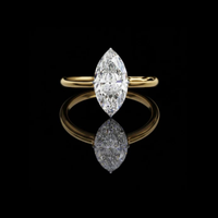 1.48 CT Custom Moissanite Diamond Ring Cherished Memory With Marquise Cut Hidden Halo For Her Smile