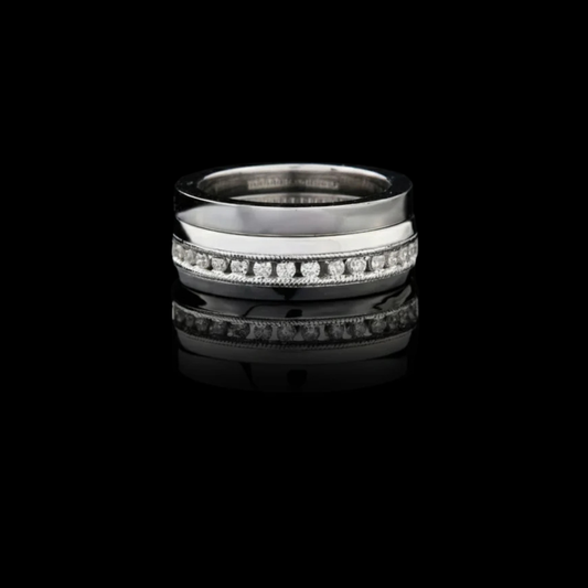 Round Lab Grown Diamond Channel Set Wedding Band