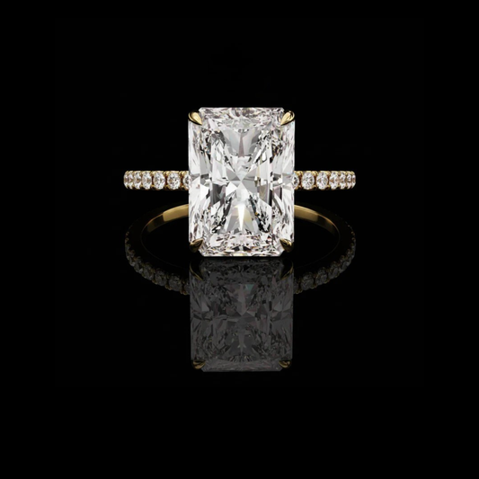 2.47 CT Classic Radiant Cut Lab Grown Diamond Engagement Ring Luxurious Jewelry by Ivevar Luxury