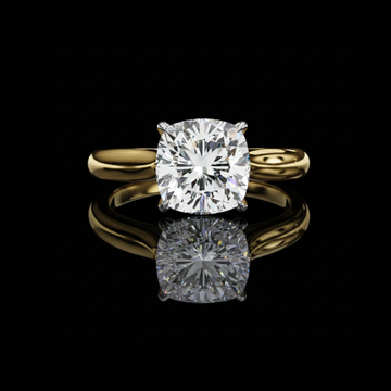 2.65 TCW Radiance Cushion Cut Moissanite Diamond Solitaire Engagement Ring Classic Elegance with Modern Sparkle