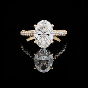 3.00 CT Luxury Oval Cut Lab Grown Diamond Wedding Ring Fine Jewelry For Surprise