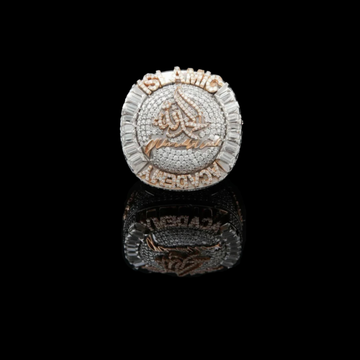 Arabic Calligraphy Iced Out Pave Lab Grown Diamond Statement Ring Hip Hop Ring