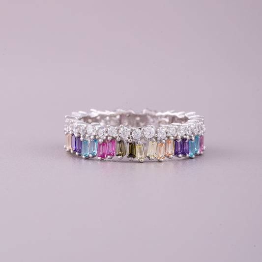 Exquisite Emerald Cut Natural Sapphire Diamond Halo Ring