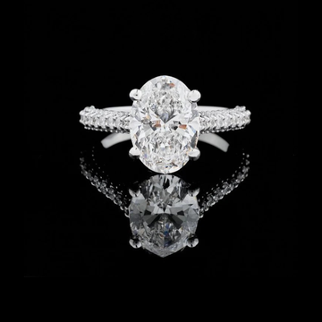 3.00 CT Gorgeous Oval Cut Lab Grown Diamond Solitaire Anniversary Ring for Cocktail Shine