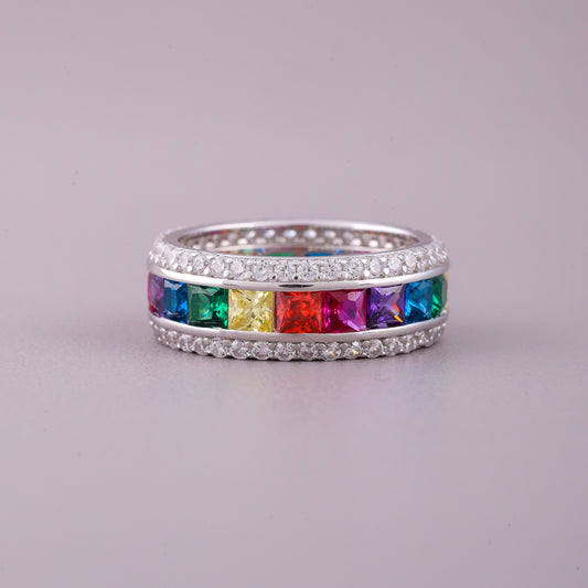 Handcrafted Art Deco Ring Natural Sapphire Diamonds - view 2